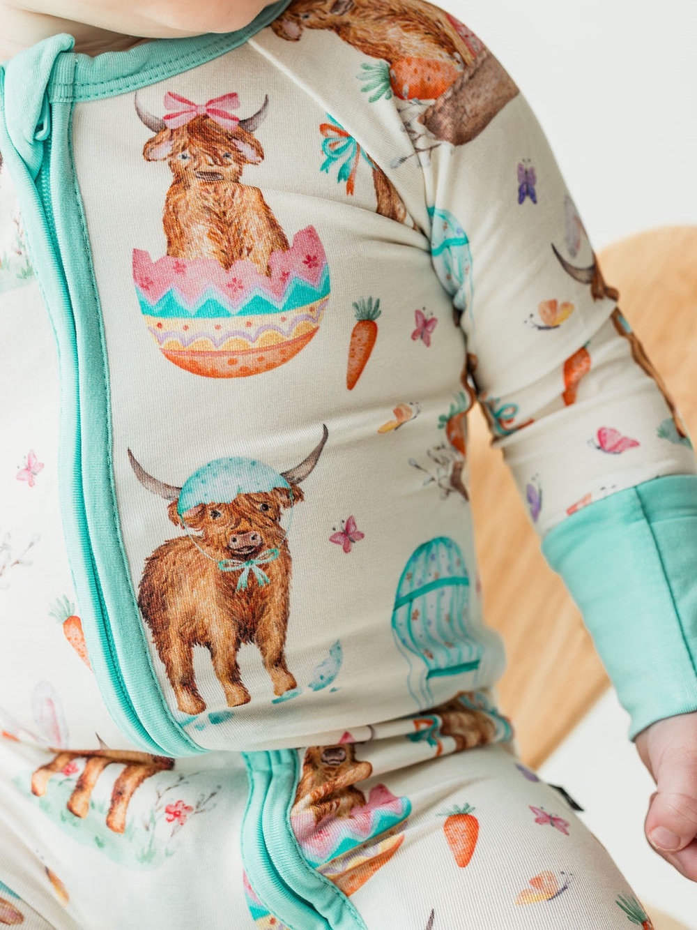 The Sleepy Sloth Highland Cow Bamboo Zippy Sleeper – Size 3T
